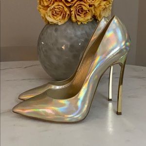 Casedi GOLD iridescent stiletto heels